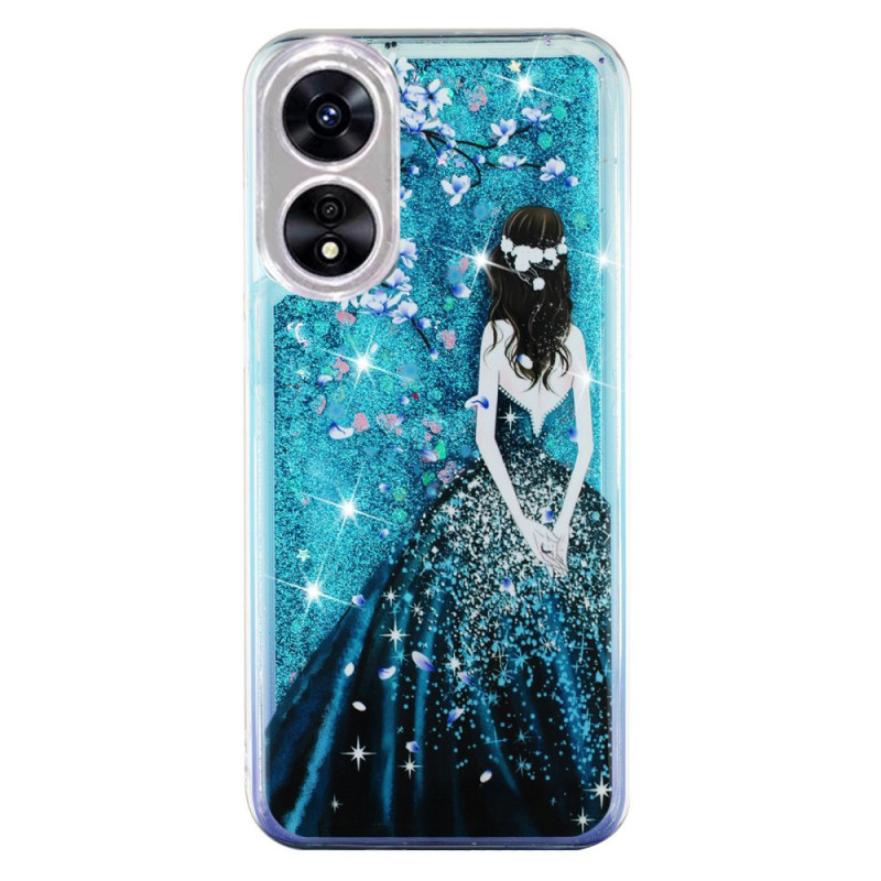 Oppo A17 / A17k Glitter Girl Cover Blau