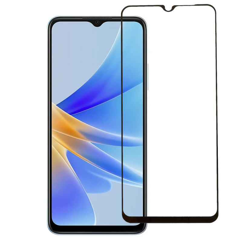 Vollständiger Schutz aus gehärtetem Glas für das Display des Oppo A17 4G / A17k 4G