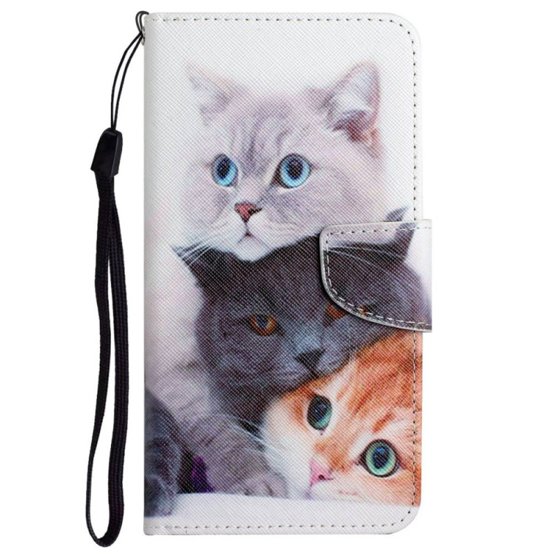 Oppo A96 Drei-Katzen-Tasche mit Trageriemen