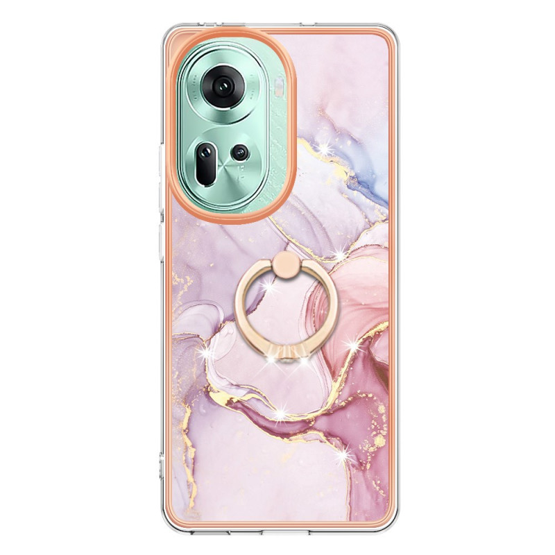 Oppo Reno 11 5G Ring Ring Support Design Marble Cover