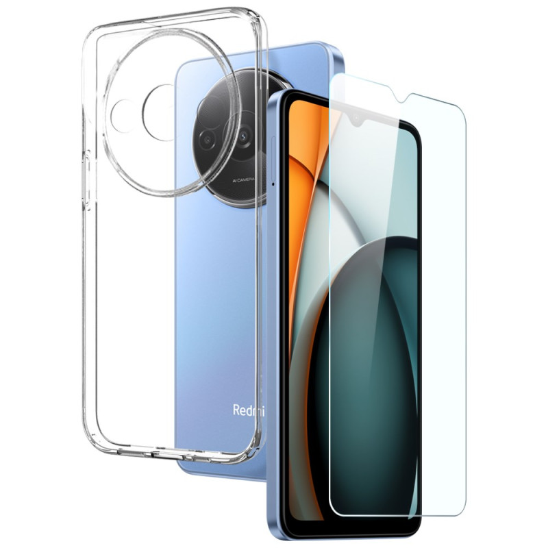 Xiaomi Redmi A3 Cover mit Displayschutzfolie aus gehärtetem Glas