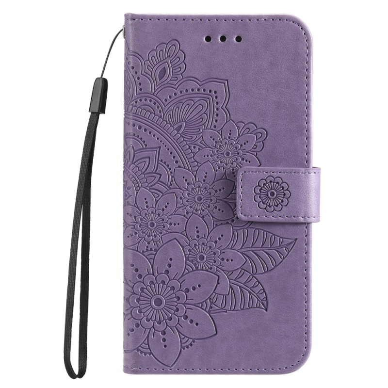 Xiaomi Redmi A3 Tasche Blumenmuster mit Riemen
