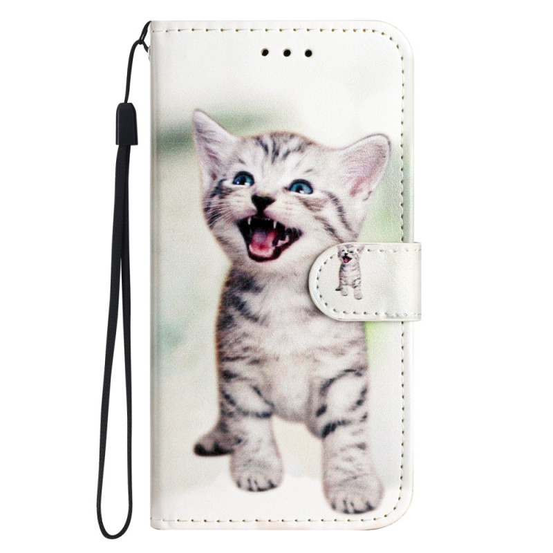 Tasche Oppo Reno 10 / 10 Pro Katze mit Riemen