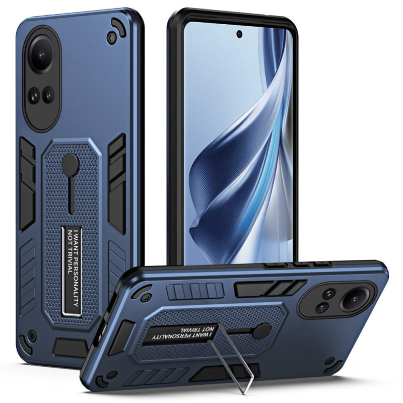 Oppo Reno 10 / 10 Pro Cover Metall-Effekt Ring-Halterung