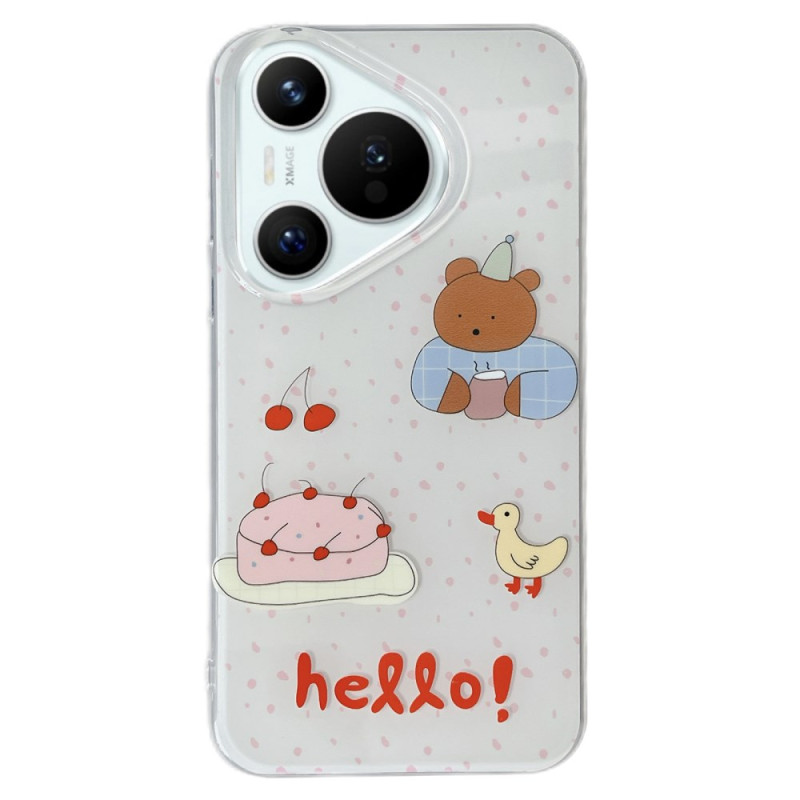 Huawei Pura 70 Cover Kuchen und Bär