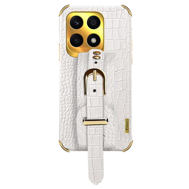 Honor X8a Crocodile Style Cover mit Armband