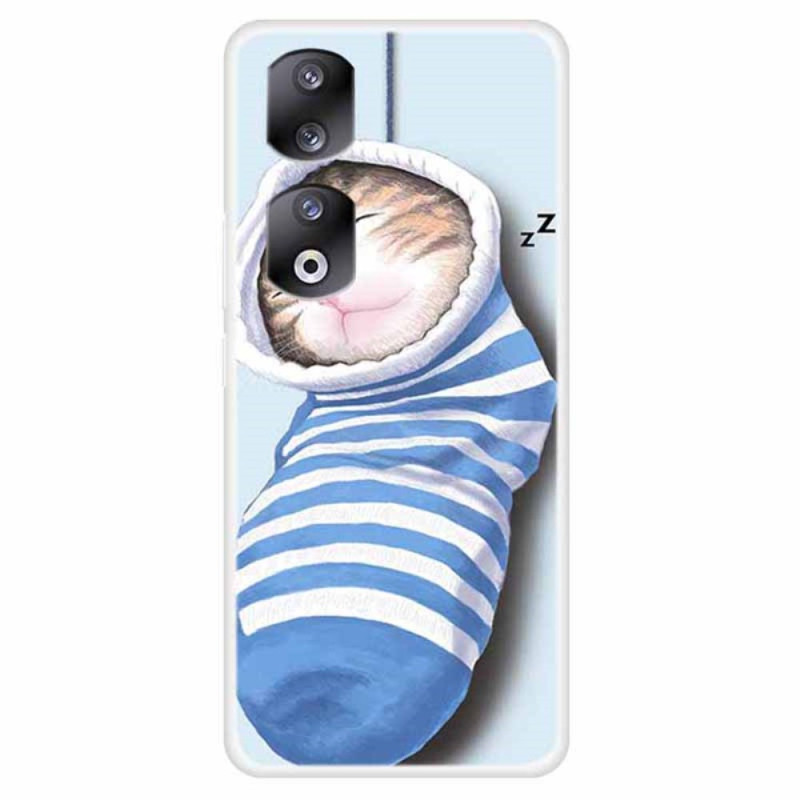 Honor 90 Pro Cover Socken und Katze