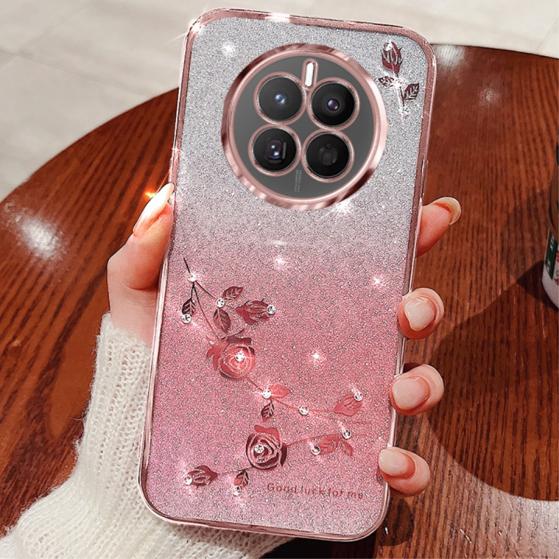 Hülle Realme 12 Plus 5G Blumen und Strass KADEM