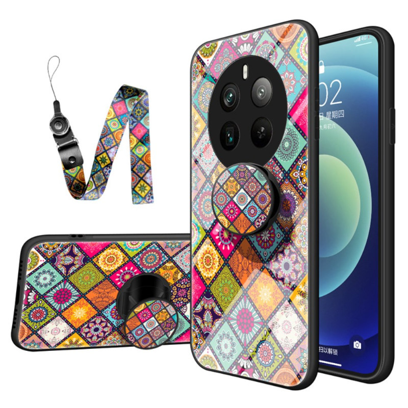 Hülle Realme 12 Pro 5G / 12 Pro Plus 5G Patchwork Halterung und Riemen