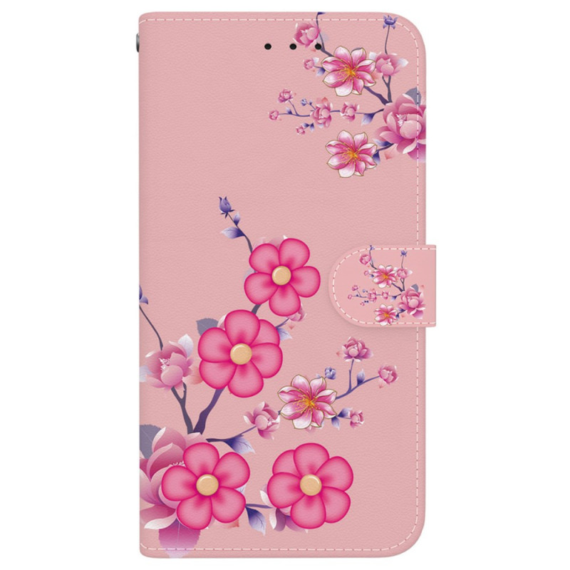 Tasche iPhone 16 Pro Sakura-Motiv mit Riemen