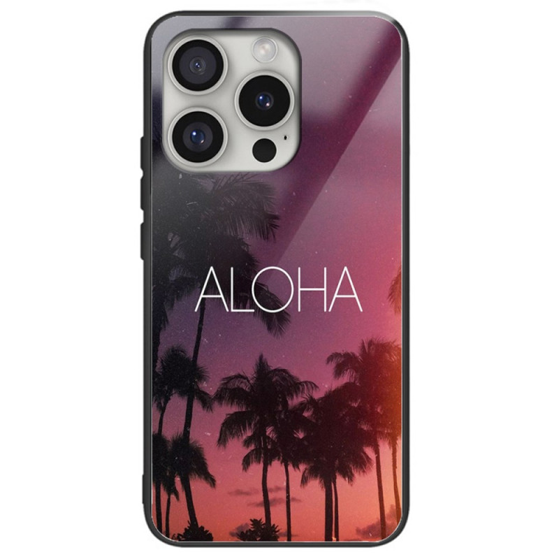 iPhone 16 Pro Hülle aus gehärtetem Glas ALOHA