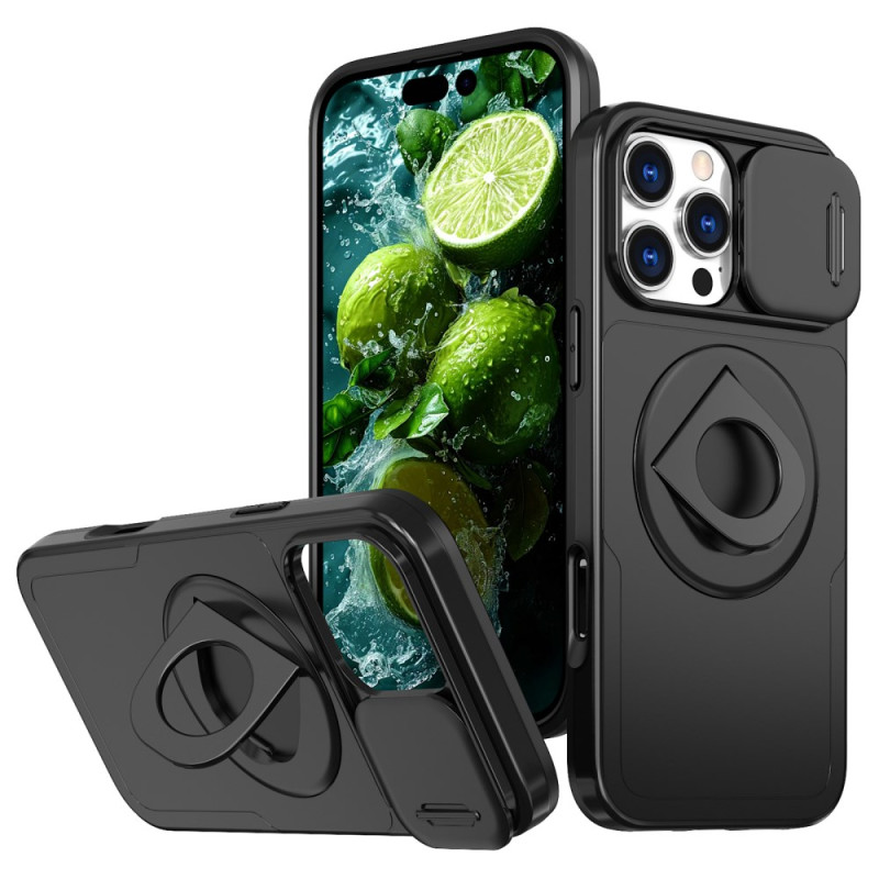 iPhone 16 Pro Cover Magnetischer Halterungsring und verschiebbarer Objektivschutz