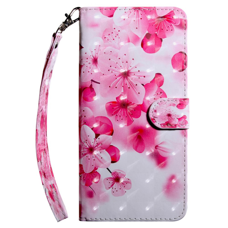 Tasche Google Pixel 9 Pro XL Blumen Rot mit Riemen