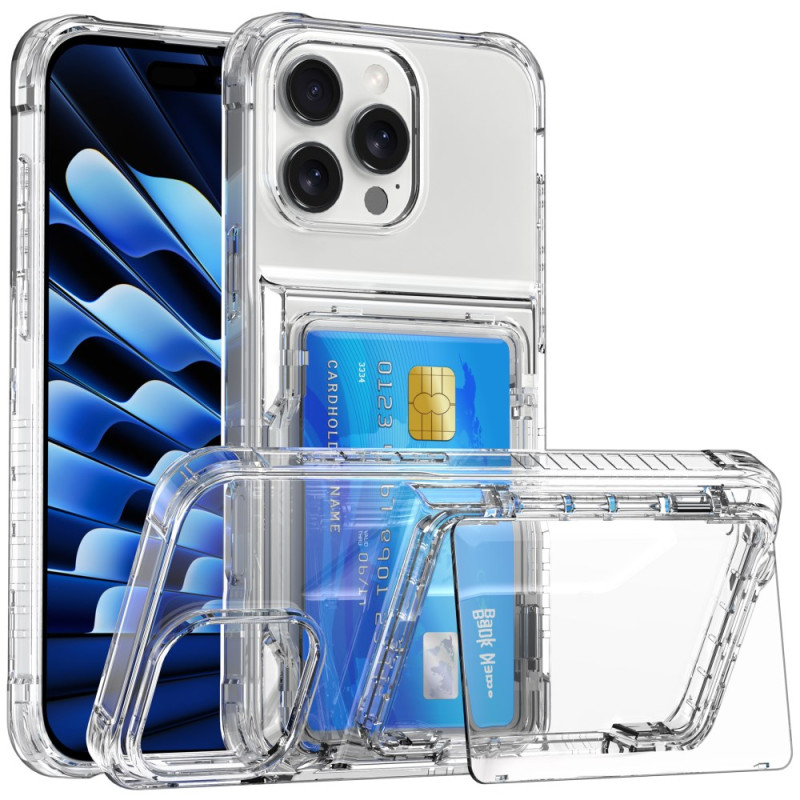 Transparentes iPhone 16 Pro Max Cover Kartenhalter und Halter