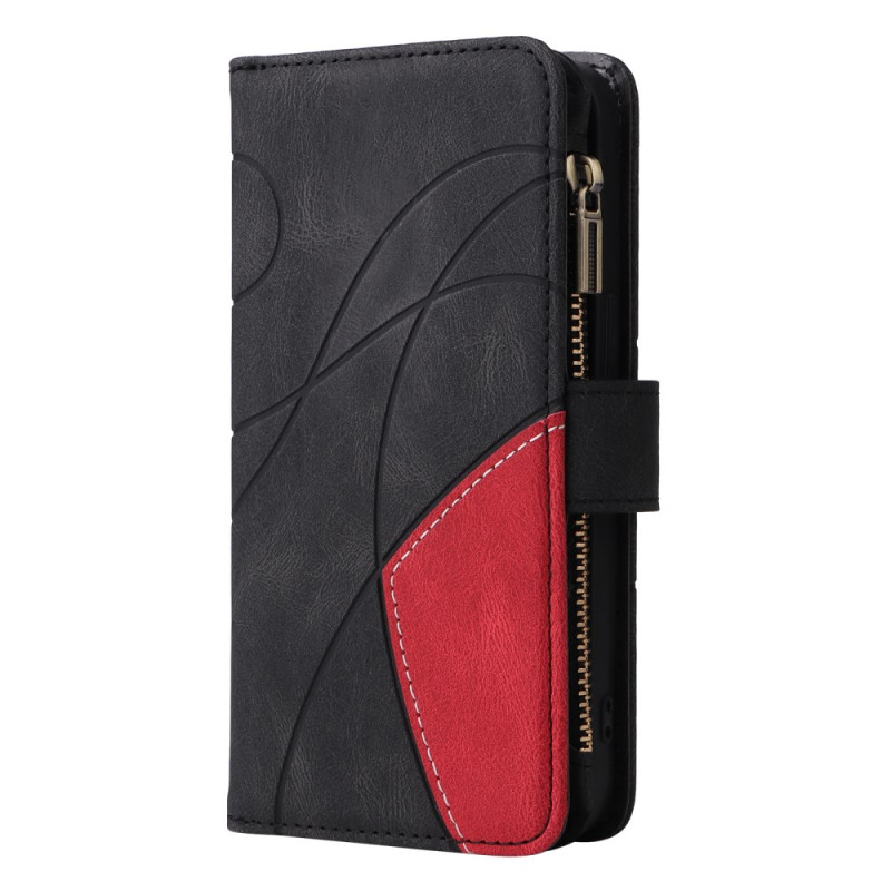 Oppo Reno 12F 5G Wallet Zweifarbig Wellenlinie Tasche