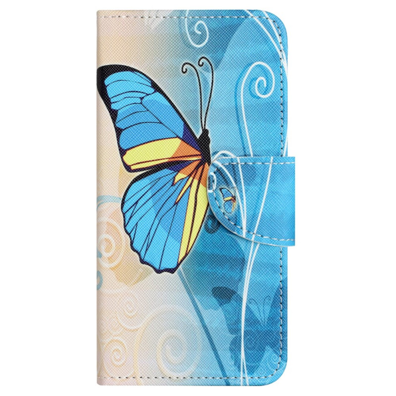 Samsung Galaxy S24 FE Hülle Schmetterling Gelb und Blau