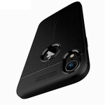 iPhone XR Cover mit Litschi-Leder-Effekt Double Line