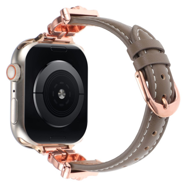 Apple Watch Series 46mm bis 42mm / SE / Ultra 49mm Armband Klassisches Leopardenkopf-Design