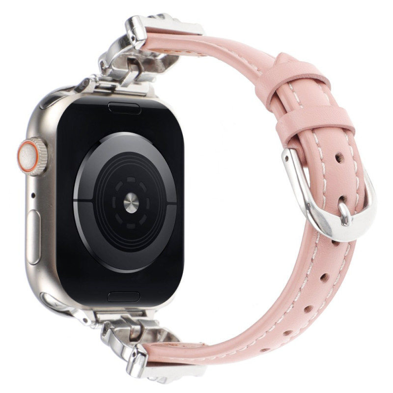 Apple Watch Series 46mm bis 42mm / SE / Ultra 49mm Armband Klassisches Leopardenkopf-Design