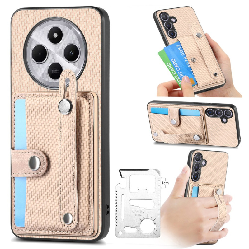 Xiaomi Redmi 14C / Poco C75 4G Kohlefaser
 Cover Kartenhalter