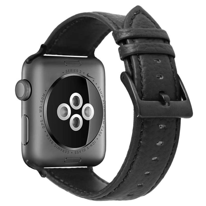 Apple Watch Series 42mm bis 38mm / SE Series Armband Litschi-Leder