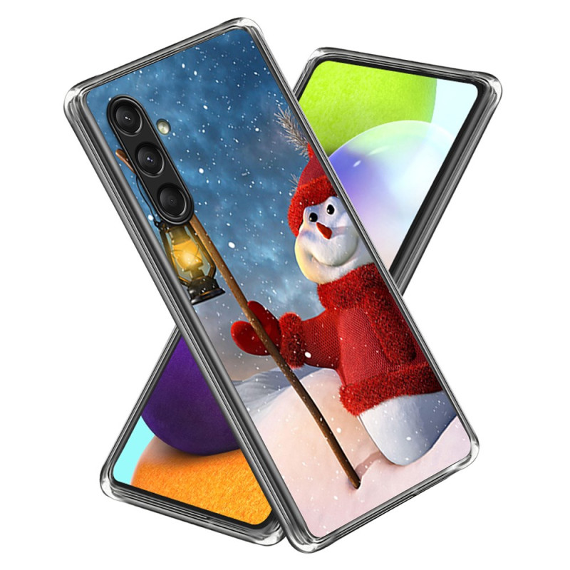 Samsung Galaxy S25 5G Cover Schneemann mit rotem Pullover