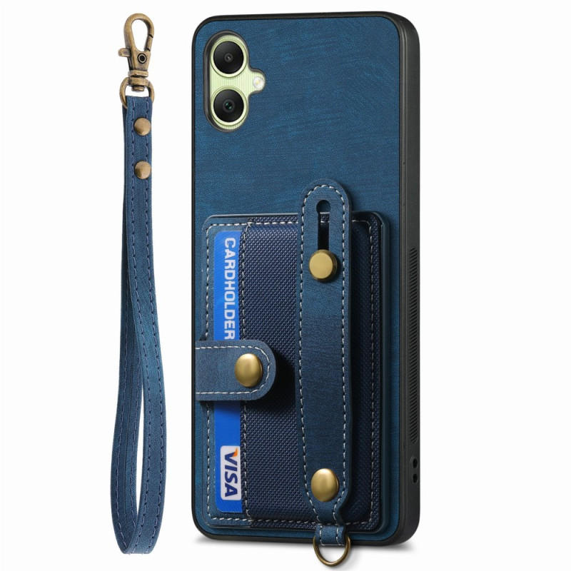 Samsung Galaxy A06 Retro Cover Kartenhalter Sicher und Riemen
