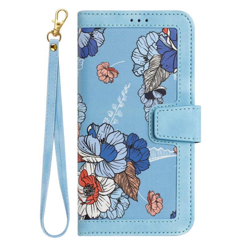 Samsung Galaxy A36 5G Blumige Tasche mit Riemen