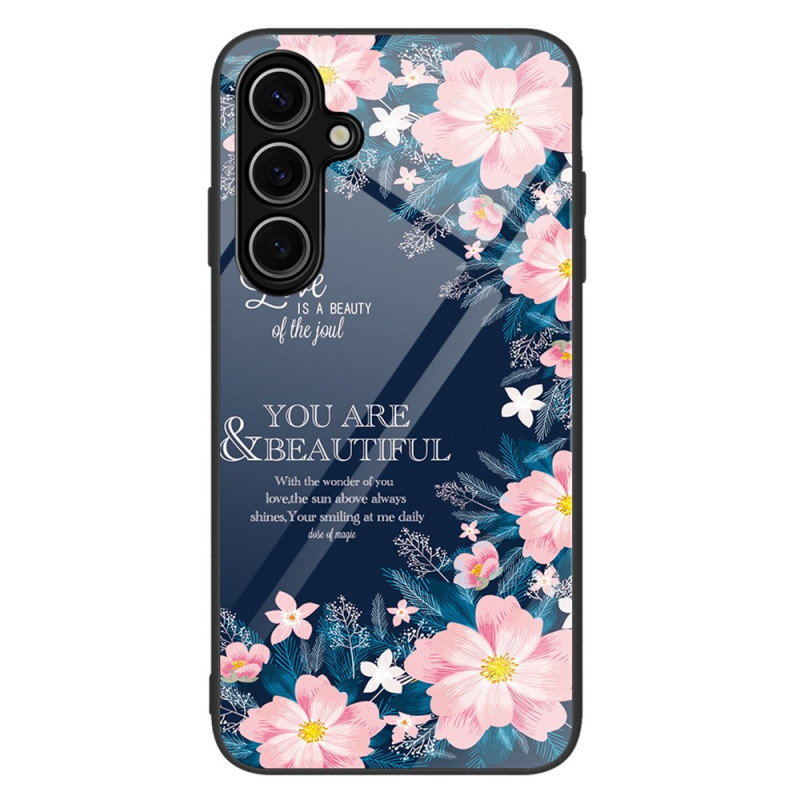 Samsung Galaxy A36 5G Panzerglas
 Cover Blumenmuster