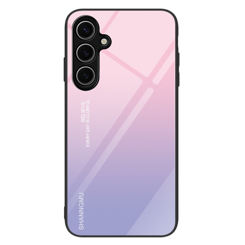 Samsung Galaxy A36 5G Panzerglas
 Cover mit Farbverlauf Pink-Violett