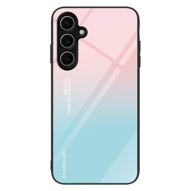 Samsung Galaxy S25 Plus 5G Panzerglas
 Cover mit Farbverlauf in Rosa und Blau