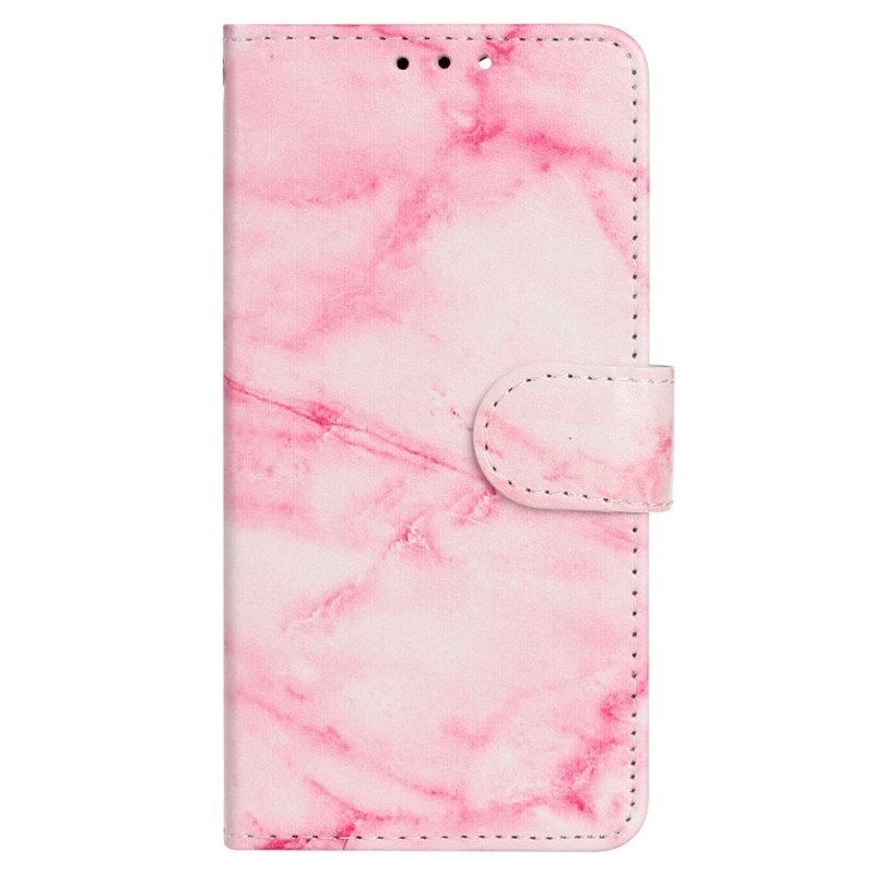 Samsung Galaxy S25 Ultra 5G Marmor Tasche Rosa und Weiß