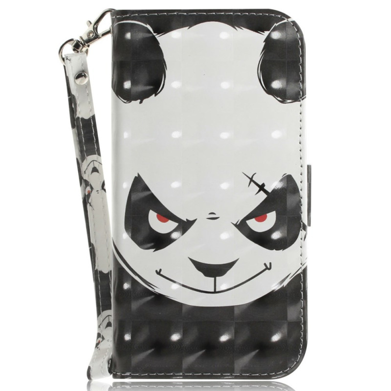 Samsung Galaxy A26 5G Angry Panda Tasche mit Riemen