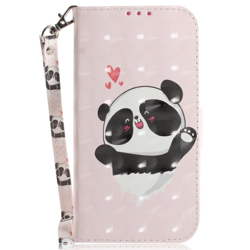 Samsung Galaxy A26 5G Panda Love Tasche mit Riemen