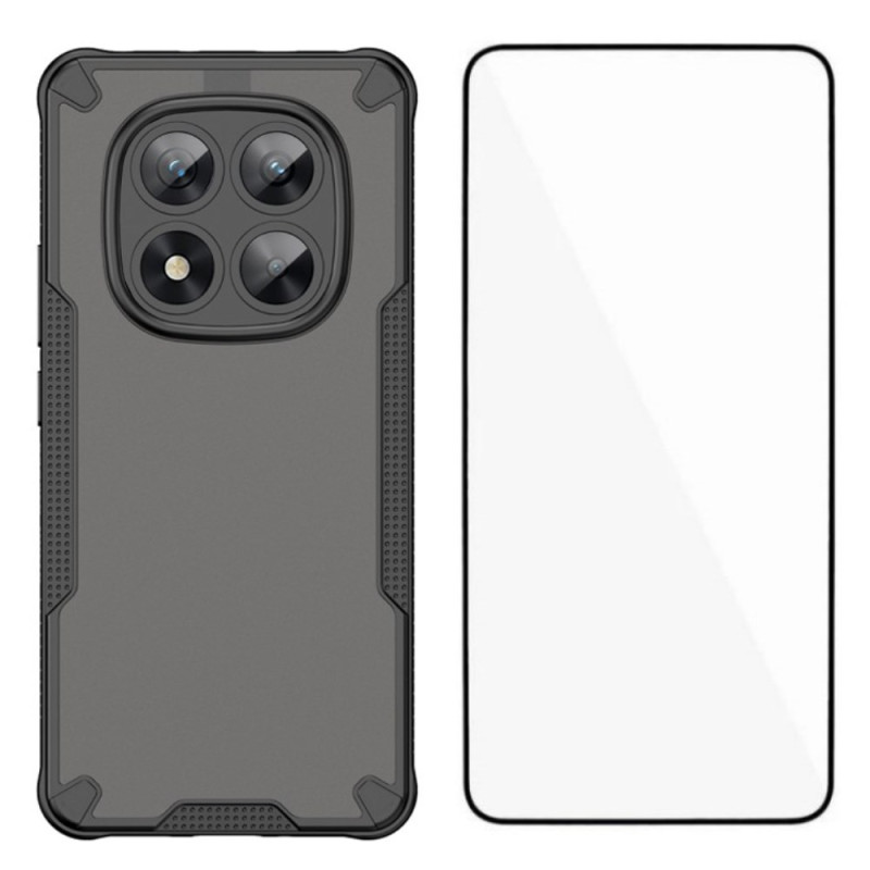 Xiaomi Redmi Note 14 Pro 5G / Poco X7 Silicone Color Cover mit Displayschutz aus gehärtetem Glas