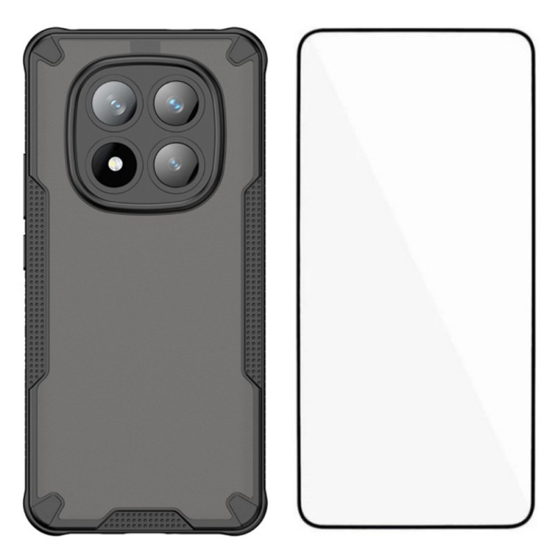 Xiaomi Redmi Note 14 Pro Plus 5G Semi-Transparentes Silikon Cover mit Displayschutz aus gehärtetem Glas