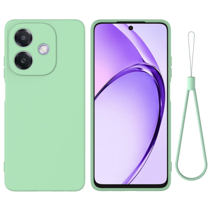 Oppo A3X / A40 Liquid Silicone Cover mit Riemen
