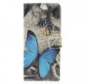 Samsung Galaxy A9 Schmetterling Hülle Blau