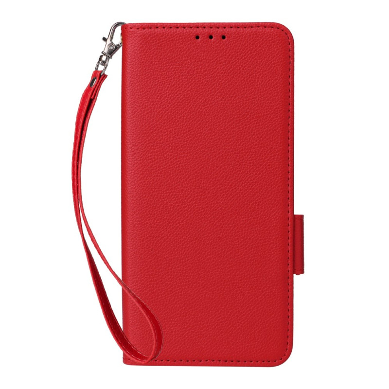 Tasche Oppo Reno 13 5G Kunstleder Litschi mit Riemen