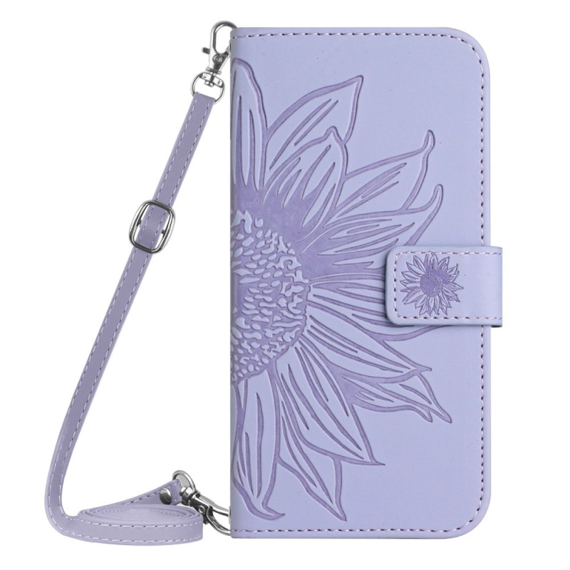 Oppo Reno 13F 4G / 5G / FS 5G Abdruck Sonnenblume Tasche mit Schulterriemen