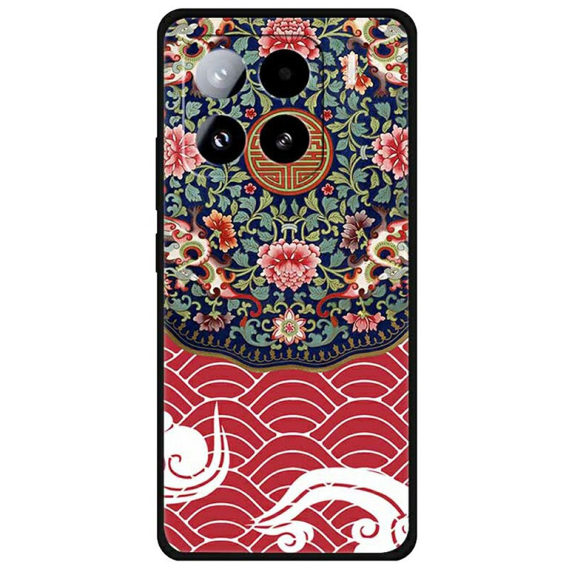 Xiaomi 15 Pro Cover Blumen und Drachen