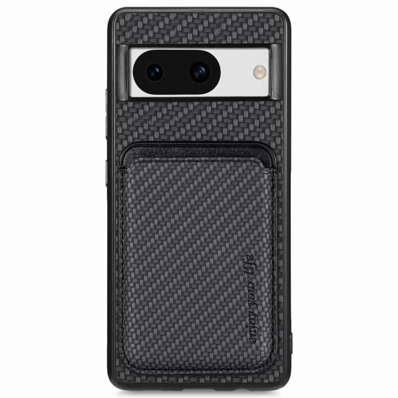 Google Pixel 8A Kohlefaser
 Cover Halter mit abnehmbaren Karten