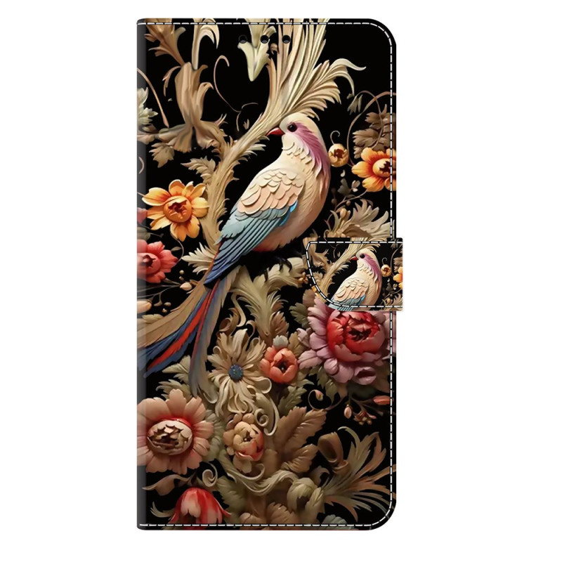 Google Pixel 9A Hülle Blumen und Vogel Vintage