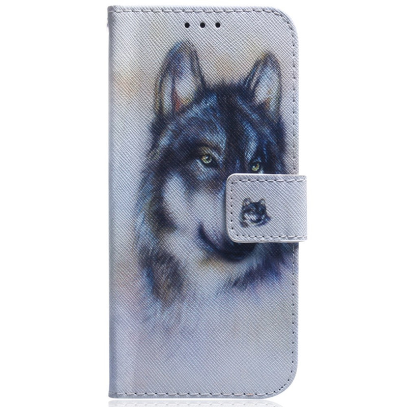 Hülle Moto G75 5G Wolf Aquarell
