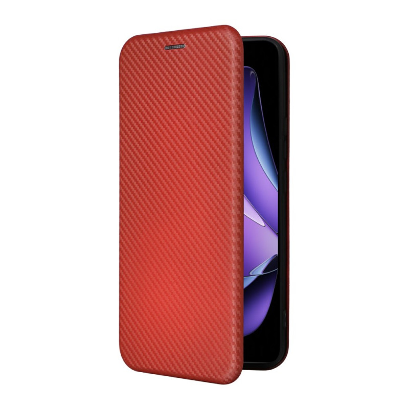 Flip Cover Oppo Reno 13F 4G / 5G / FS 5G Kohlefaser
