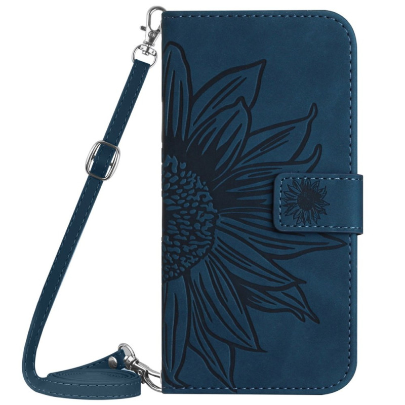 Samsung Galaxy M35 5G Sonnenblume Abdruck Tasche mit Schulterriemen