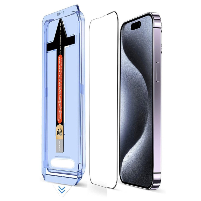 Protection Écran avec Outil d'Installation pour iPhone 15 Pro Max