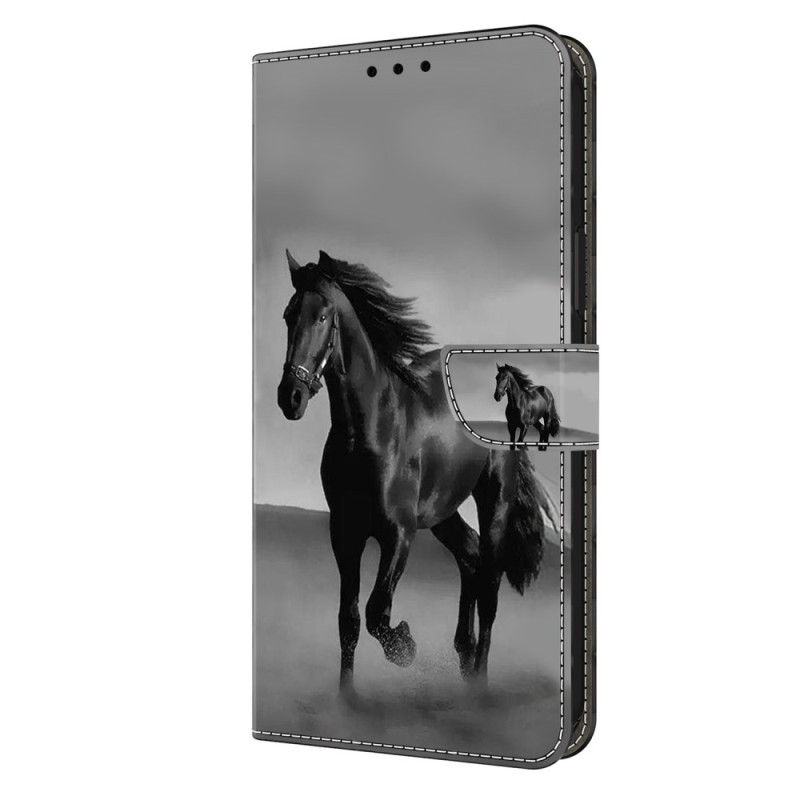 Tasche Moto G24 Power Pferd Schwarz