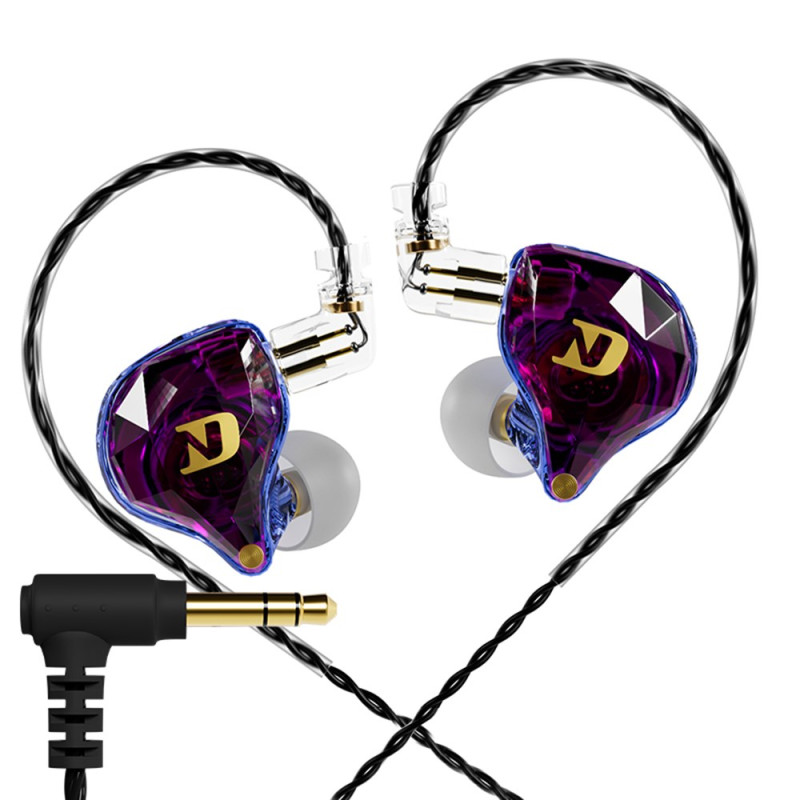 Écouteurs Filaires Dynamiques HiFi Stéréo avec Câble Détachable