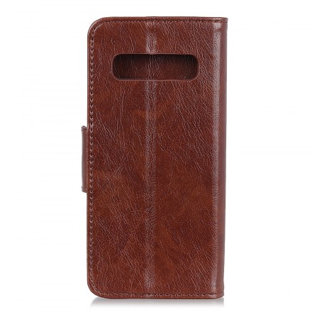 Hülle Samsung Galaxy S10 Glänzendes Leder-Effekt Hülle Samsung Galaxy S10 Glänzendes Leder-Effekt